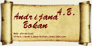 Andrijana Bokan vizit kartica